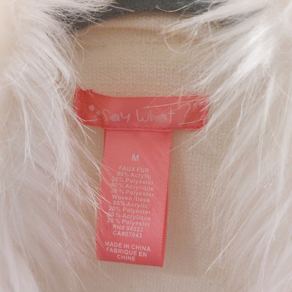 🤍White a-line faux fur vest - Picture 5 of 8